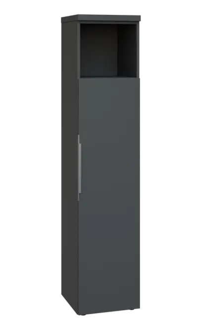 SIN 5 - 4DN kancelářská skříň, 1-dveřová/nika, pravá, 1820x400x400, antracit